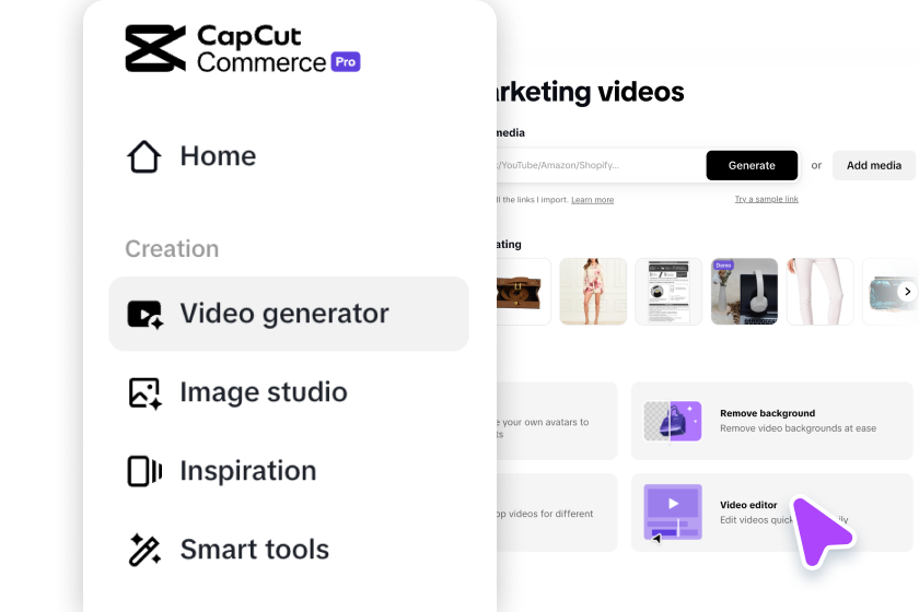 Access the video editor